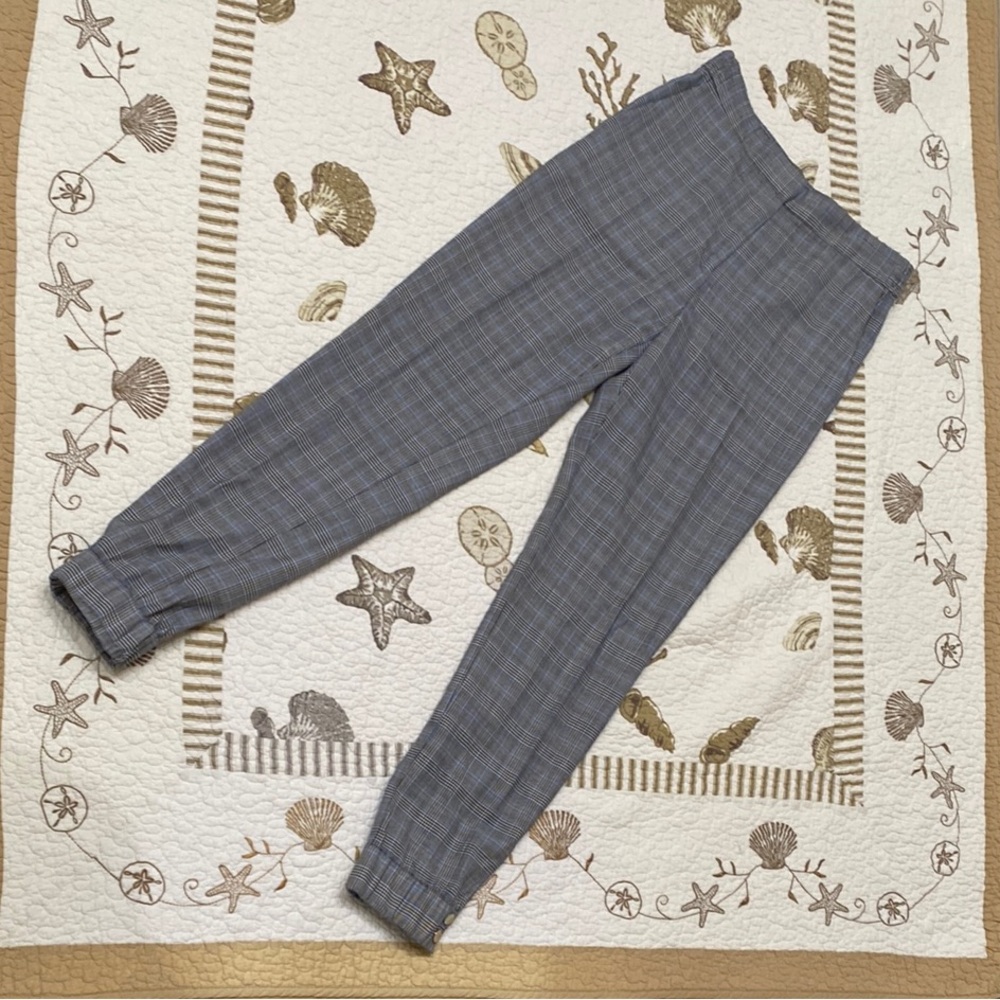 Tibi Gray Plaid Pants. Size 4.